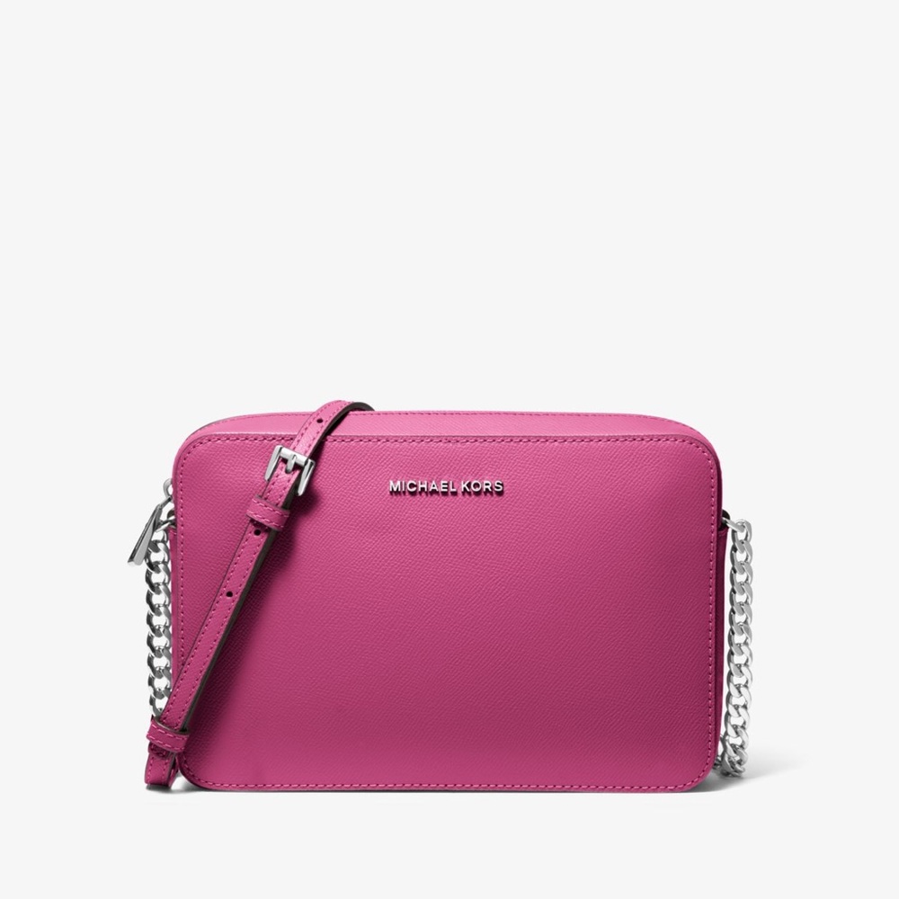 Jet Set Large Saffiano Leather Crossbody Bag